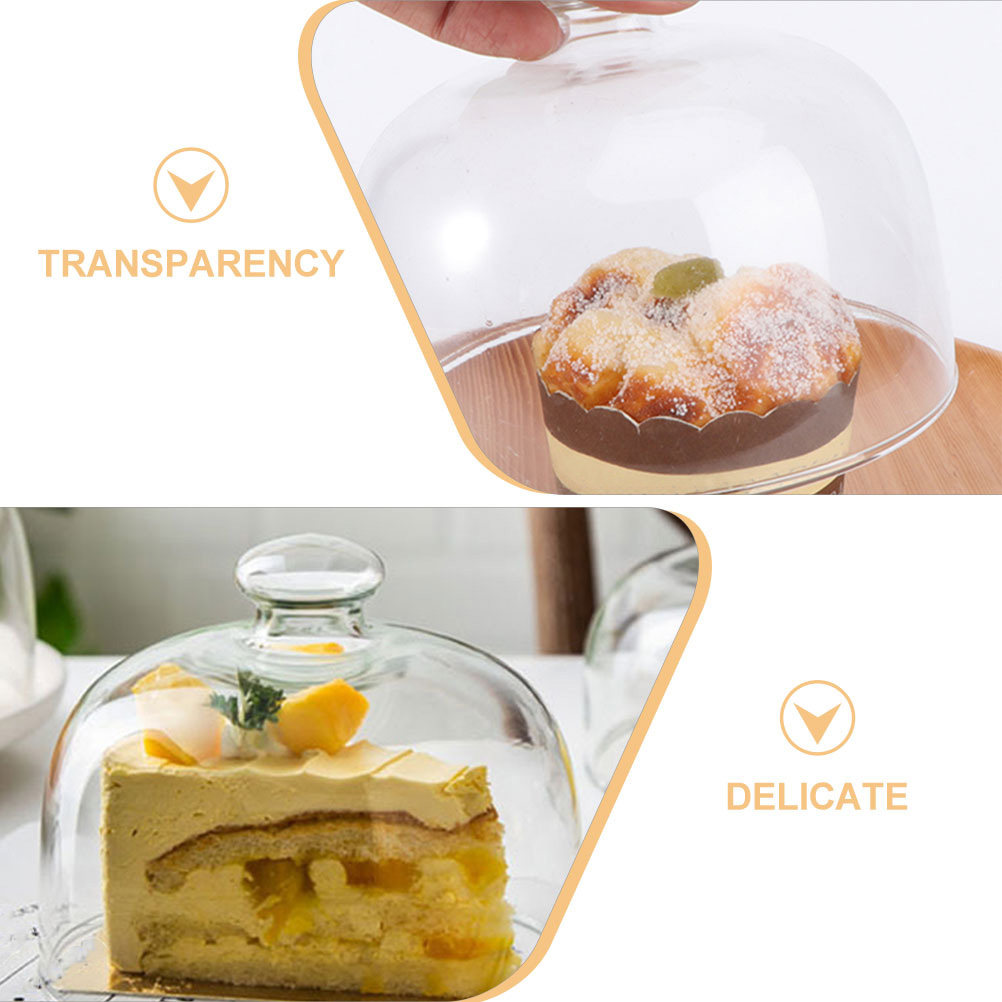 2Pcs Clear Glass Round Cake Co - Plastic Dome Clear review and price