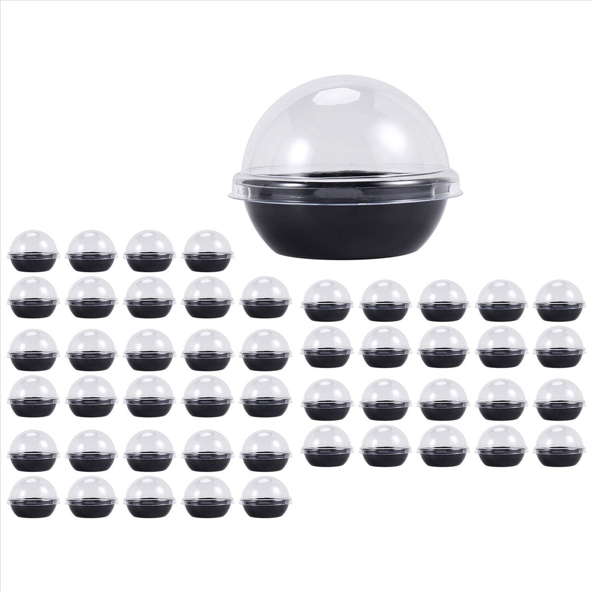 50 Pack Clear Plastic Mini Cup - Plastic Dome Clear review and price