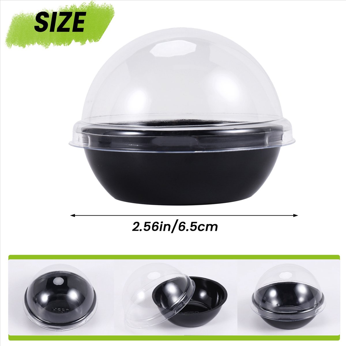 50 Pack Clear Plastic Mini Cup - Plastic Dome Clear review and price