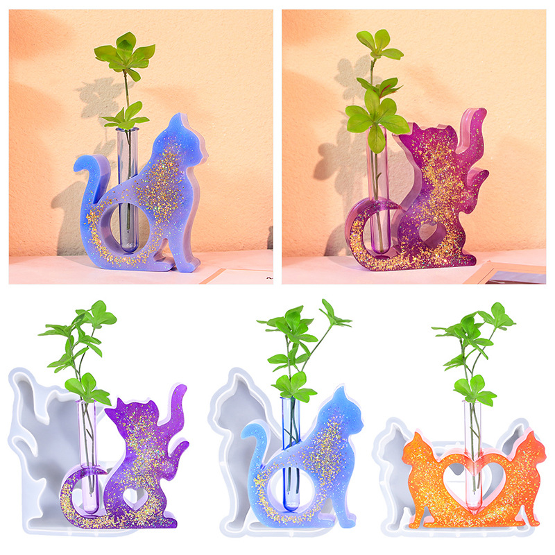 Cat Shaped Resin Molds Vase Si - Propagation Station Vase review and price
