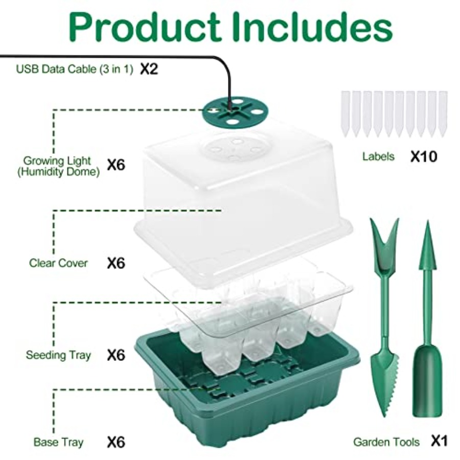 Seed Starter Tray with Light,  - Humidity Dome Kit review and price